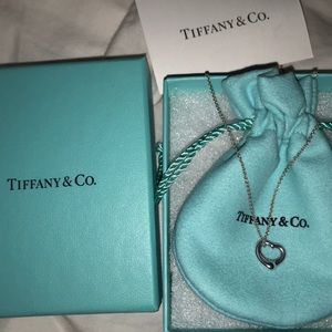 Tiffany & Co. Silver 11m Open Heart Pendant